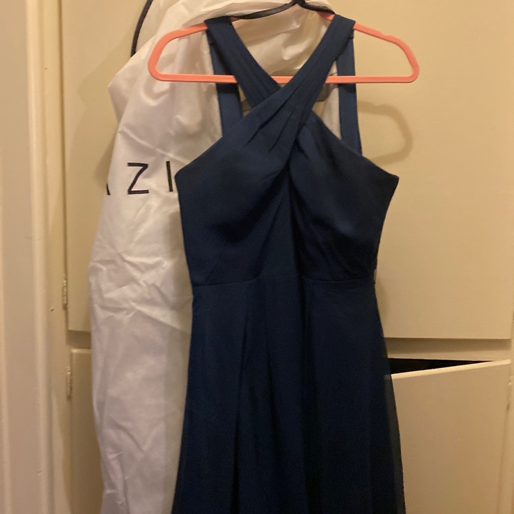 Navy blue brides maid dress